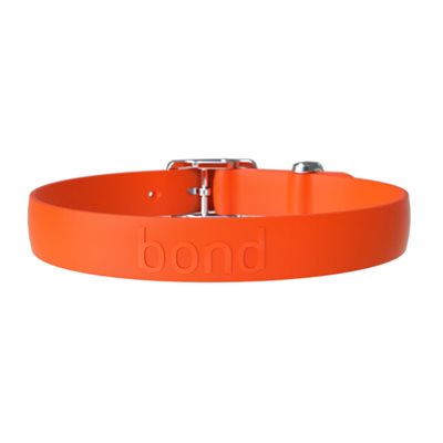 BOND PET COLLIER M 15-17" - TANGERINE